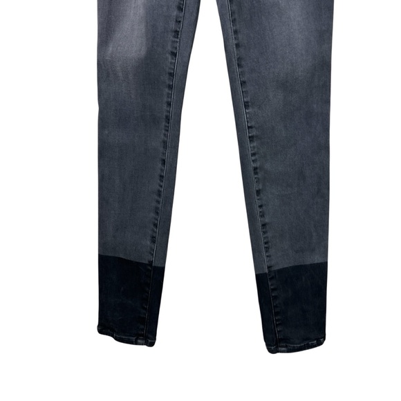 Frame Denim Burton Blvd Gray Maternity Skinny Jeans Stretch Panel Black Wash - Picture 4 of 9